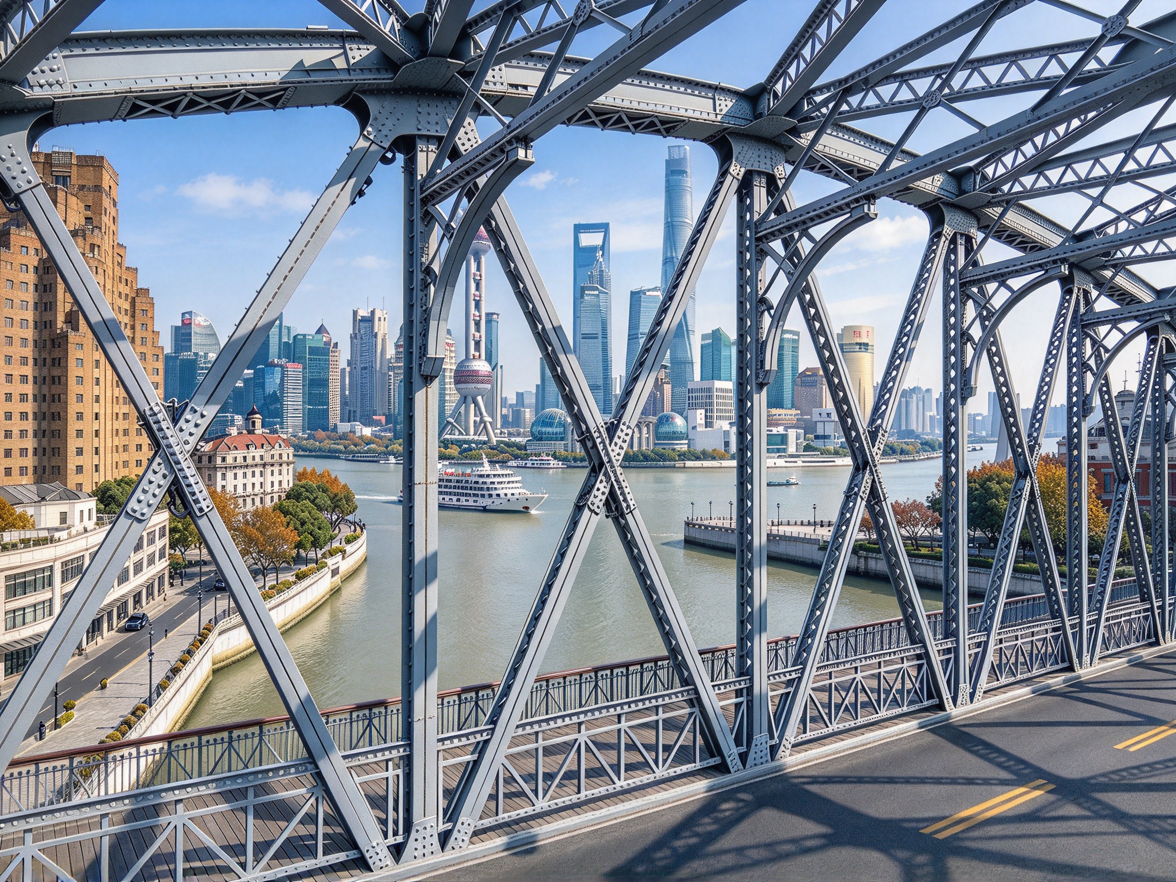 Bund skyline - Waibaidu aerial